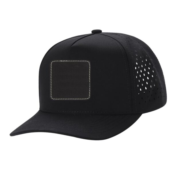 Black CCW Laser Mesh Hat w/ 2.5" Blk Patch Thumbnail
